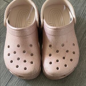 CROCS Kids Sparkly Pink Sandals